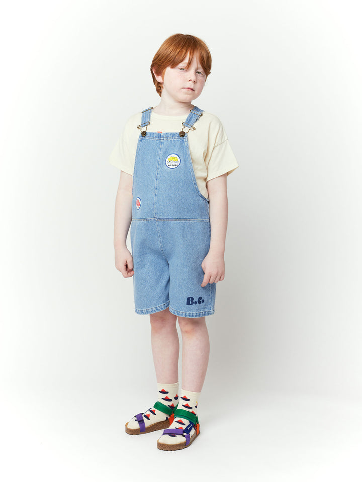 Patches denim dungaree