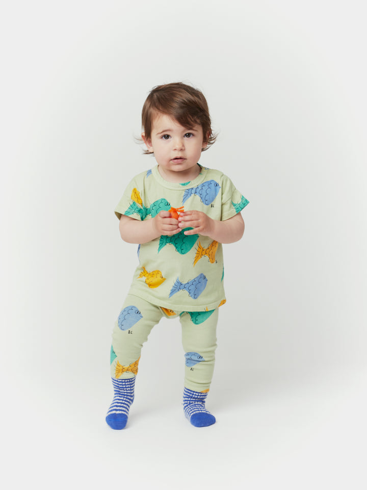 Multicolor fish all over short sleeve T-shirt