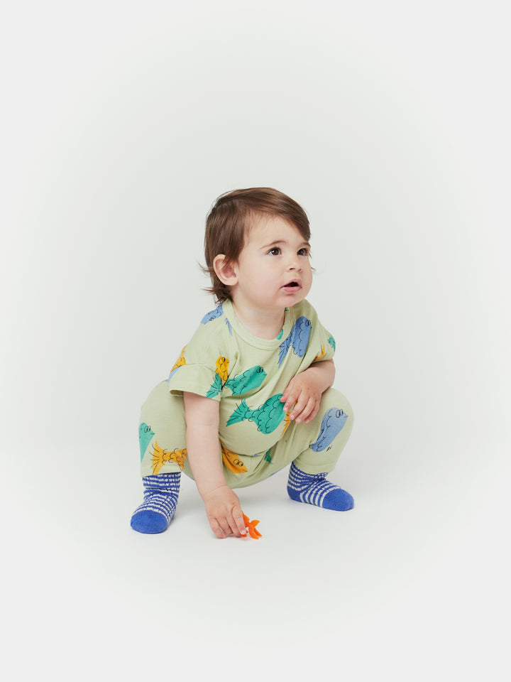 Multicolor fish all over short sleeve T-shirt