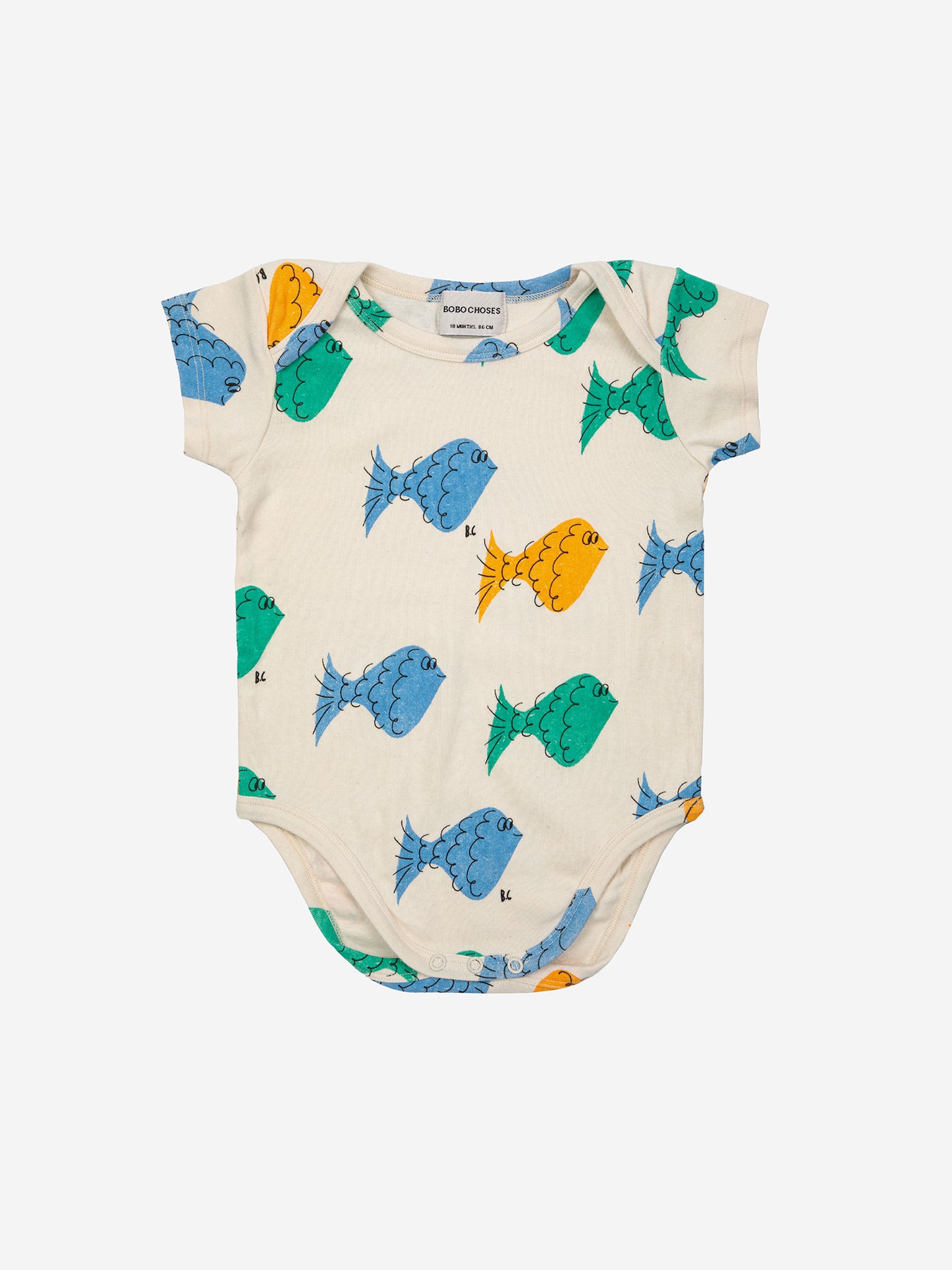 Multicolor fish all over short sleeve body