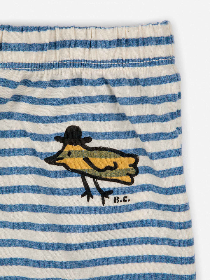 Stripe baggy trousers