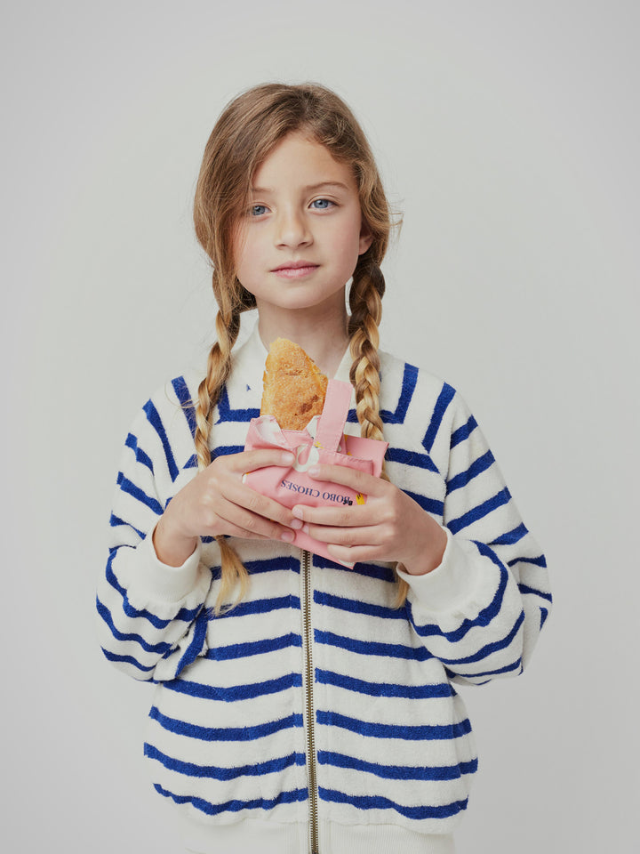 Stripes zipper sweatshirt