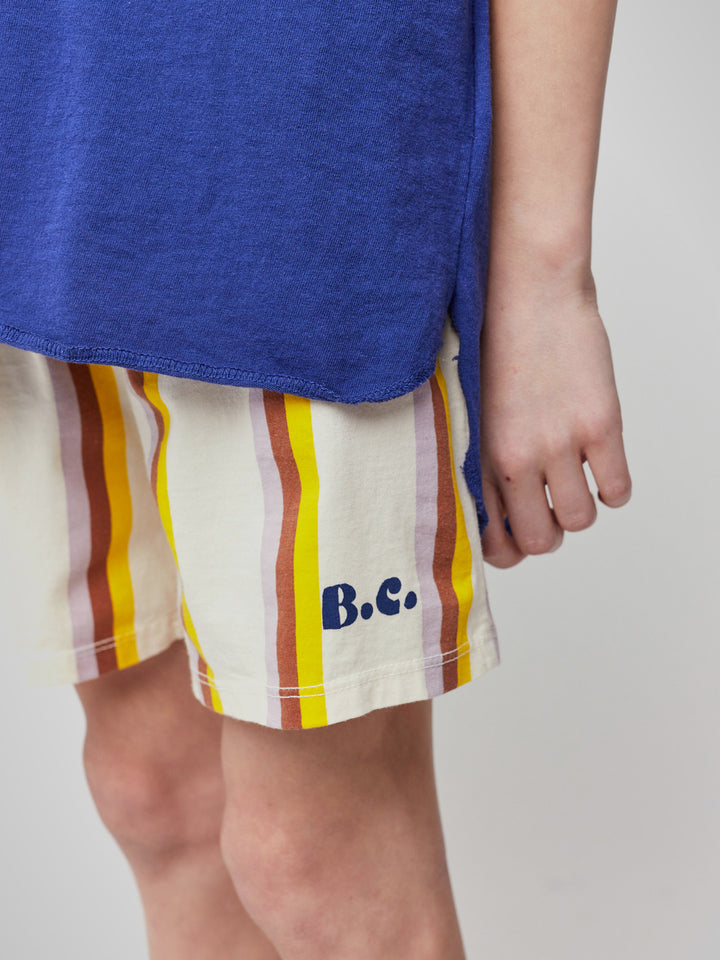 Multicolor vertical stripes shorts