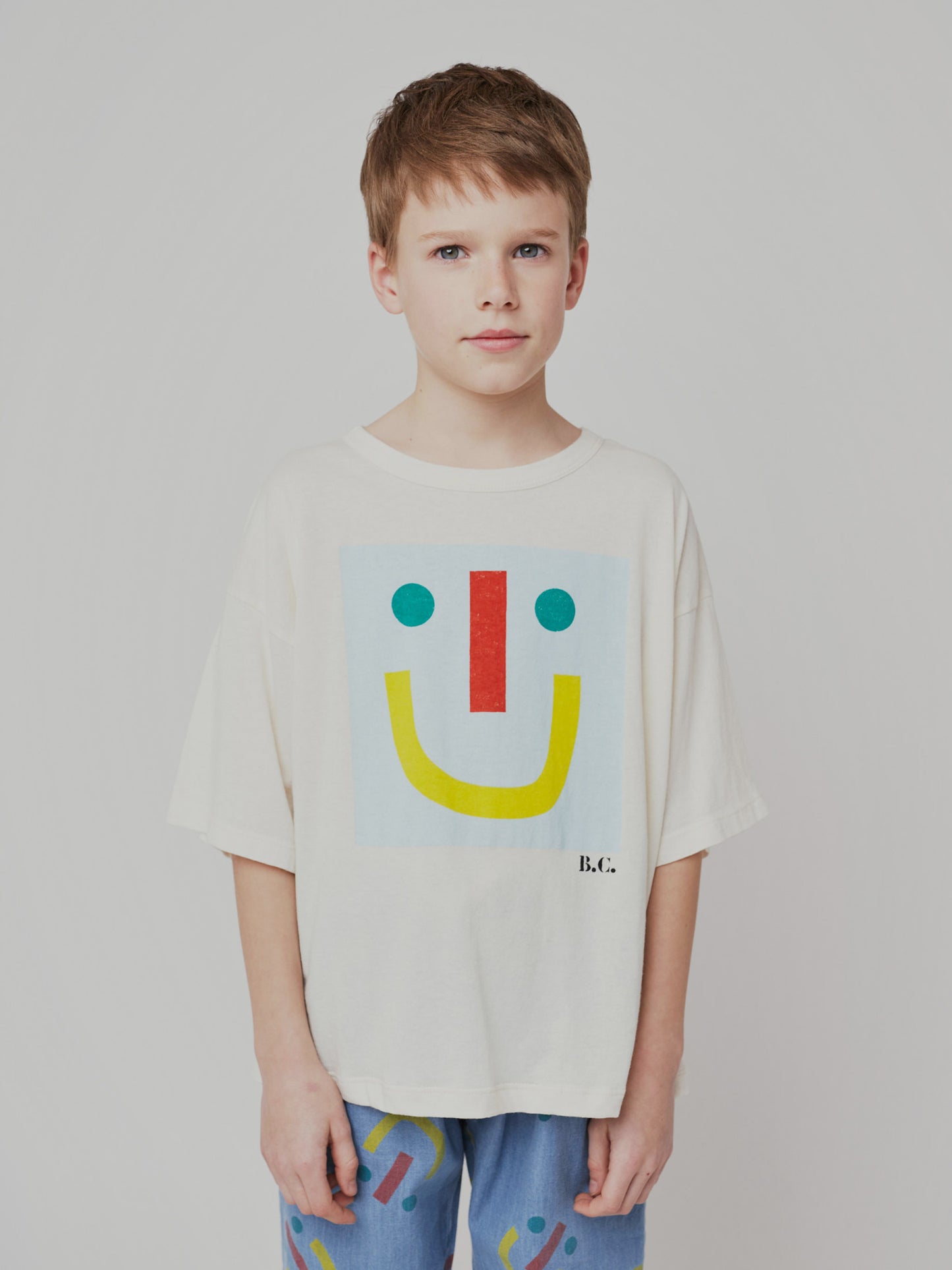 Happy face short sleeve T-shirt