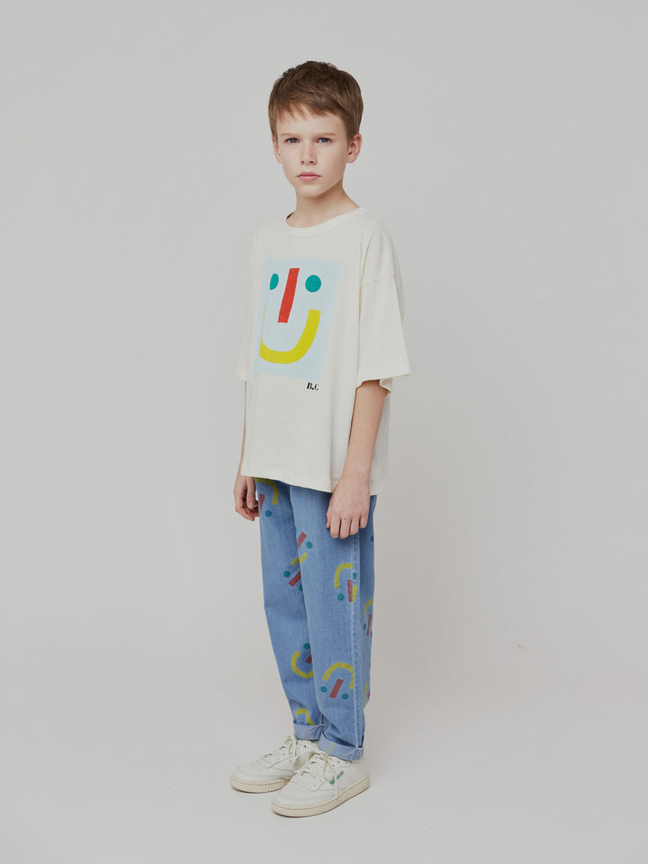 Happy face short sleeve T-shirt