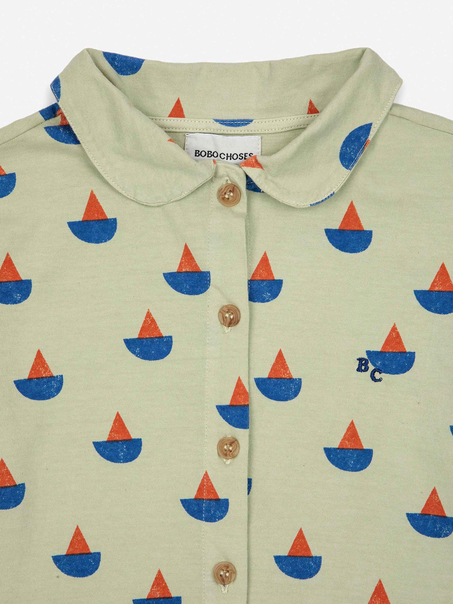 Sailing boat all over short pijama