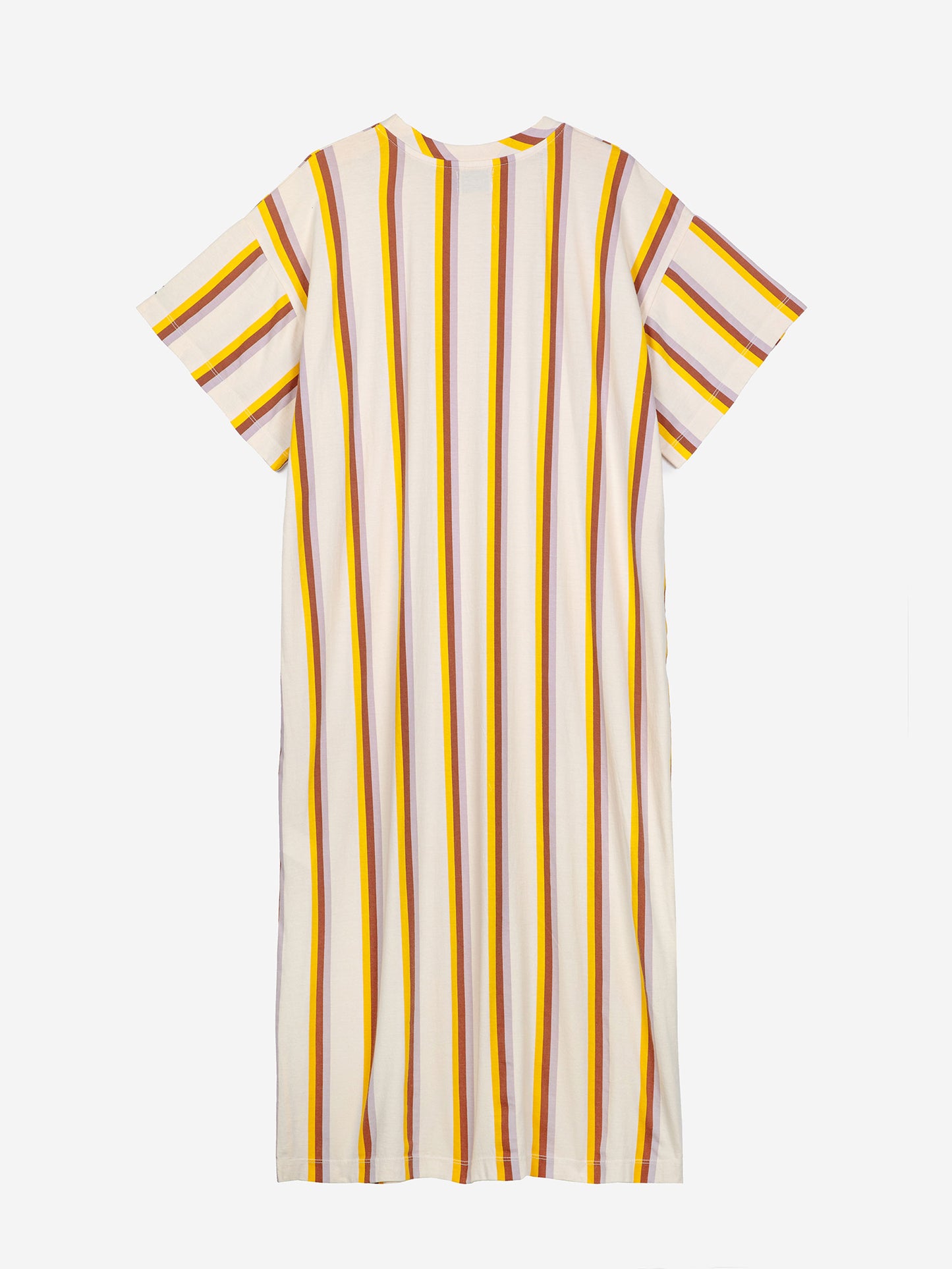 Vertical stripes jersey long dress