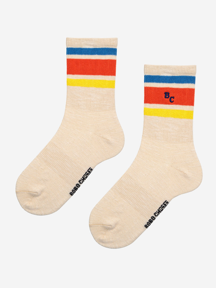 B.C stripes short socks