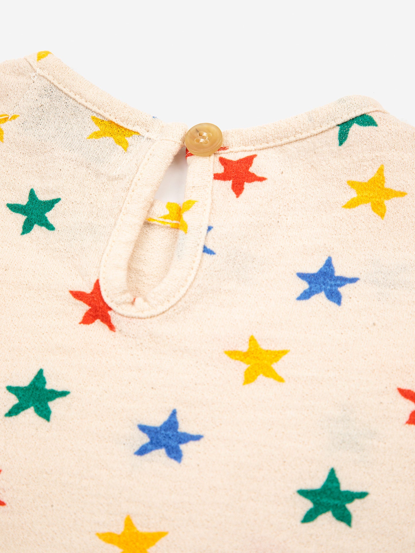 Multicolor Stars all over ruffle T-shirt