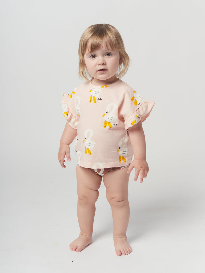 Pelican all over ruffle T-shirt