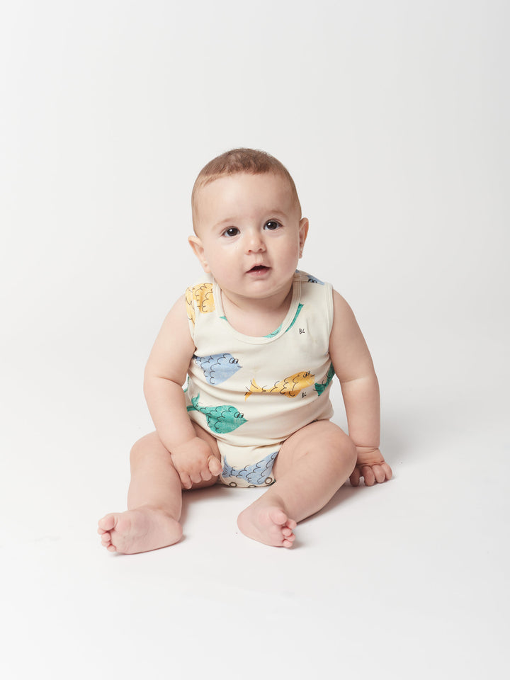 Multicolor Fish all over sleeveless body