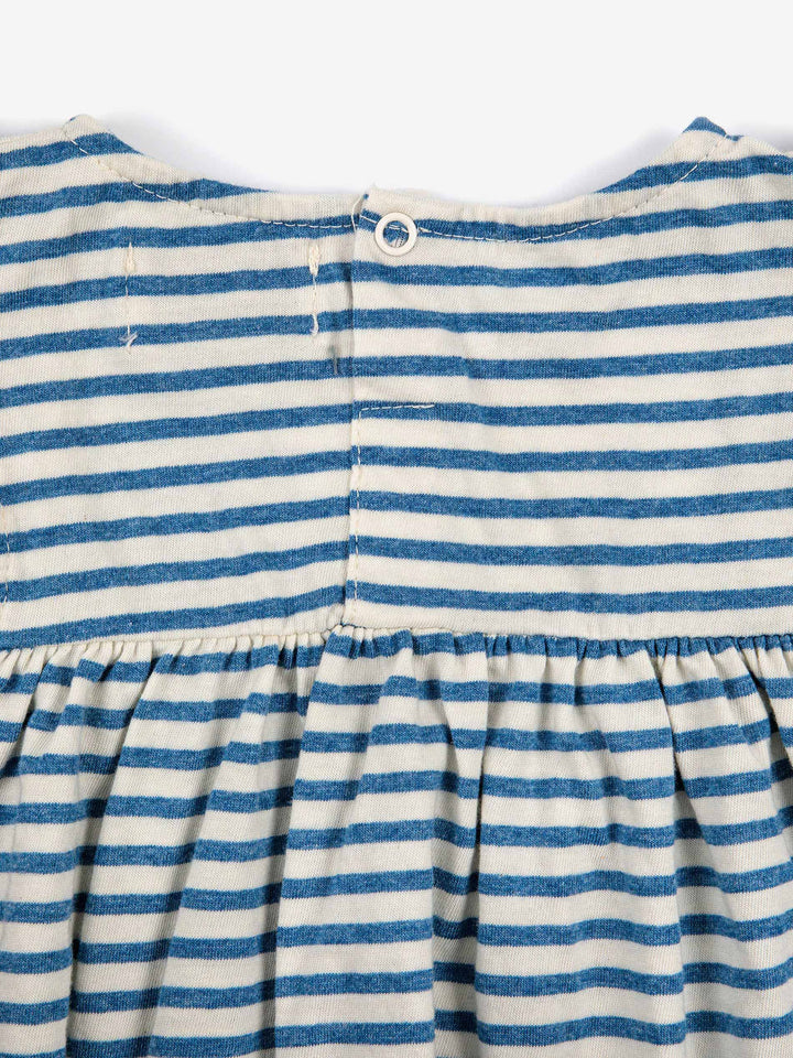 Blue Stripes ruffle dress