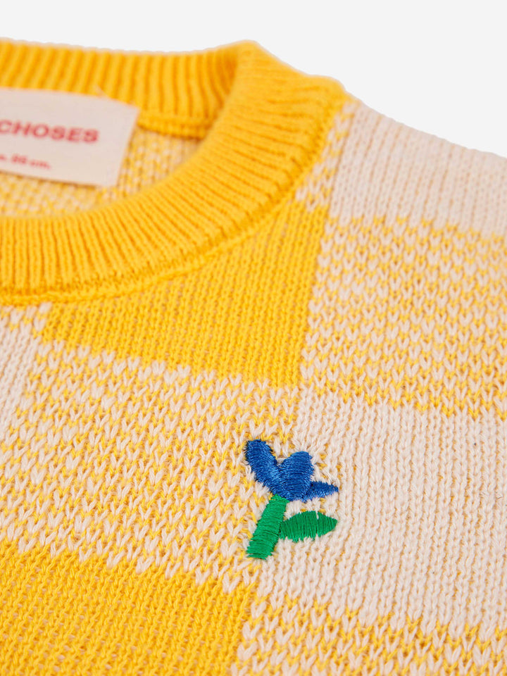 Vichy knitted cardigan