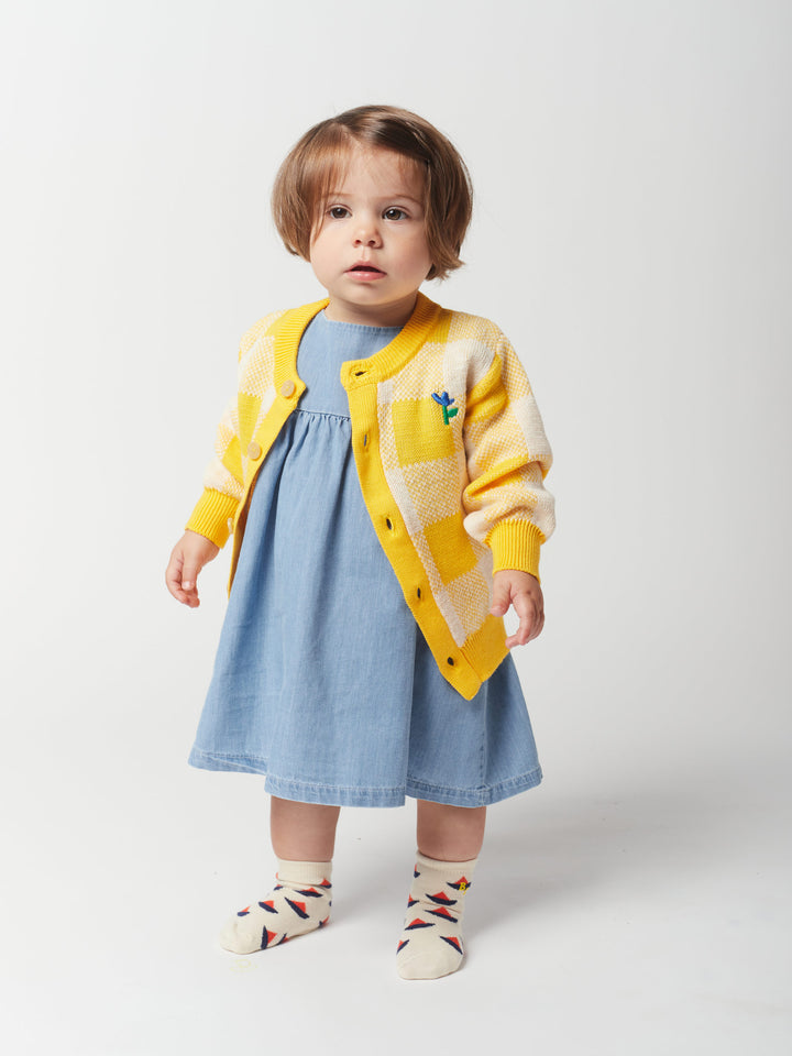 Vichy knitted cardigan