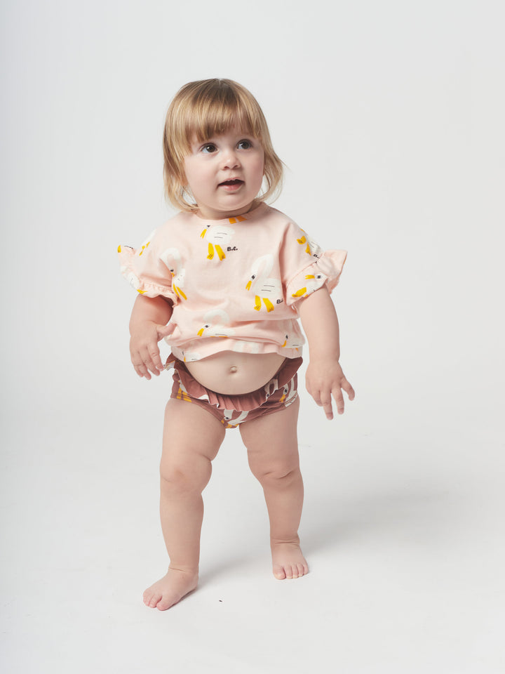 Pelican all over swim ruffle culotte