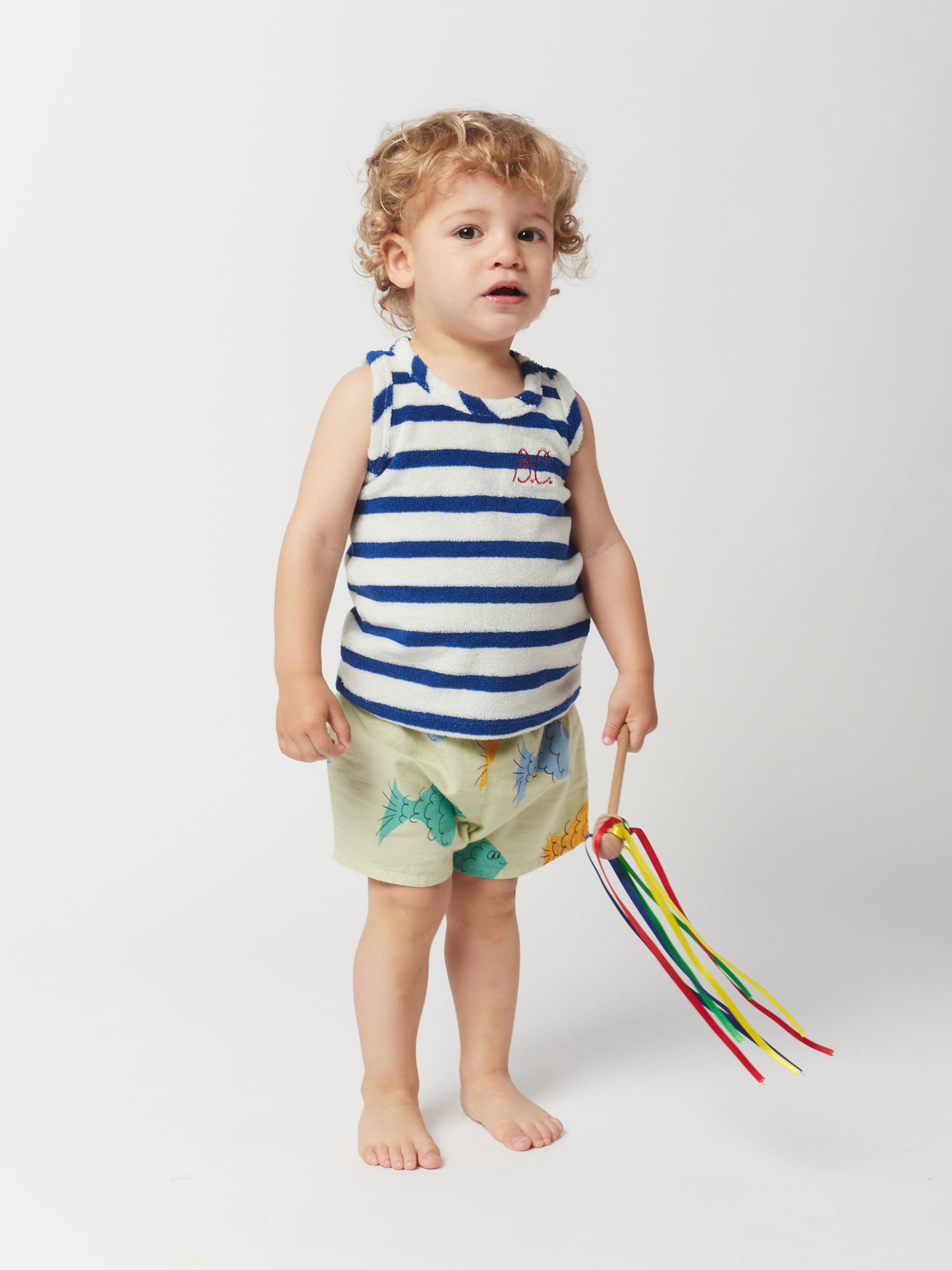 Blue Stripes terry tank top