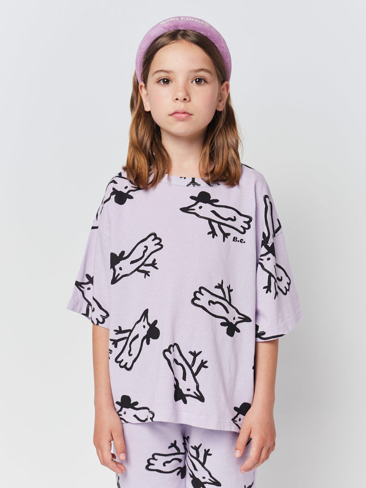 Mr Birdie all over short sleeve T-shirt