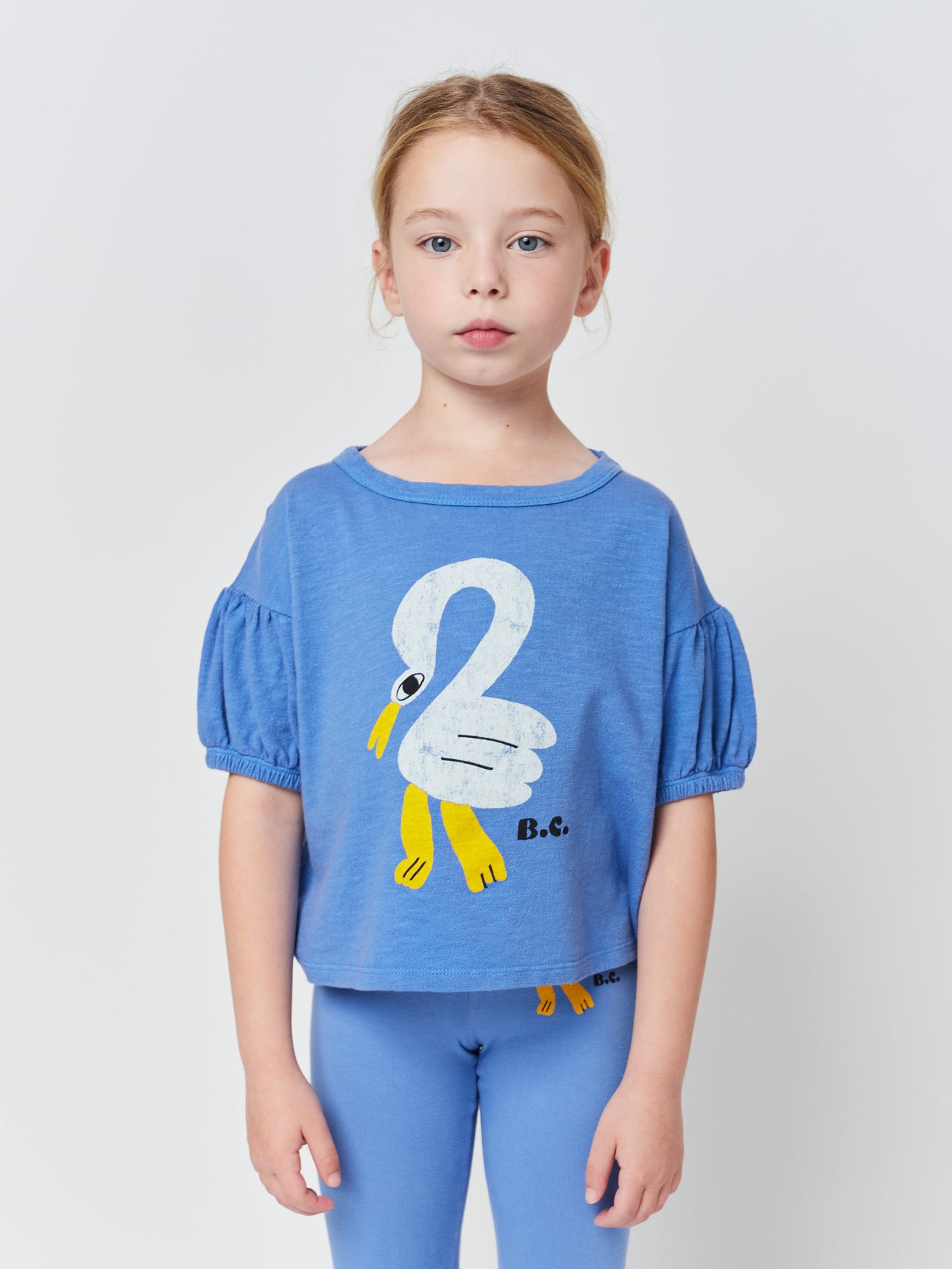 Pelican puffed sleeve T-shirt