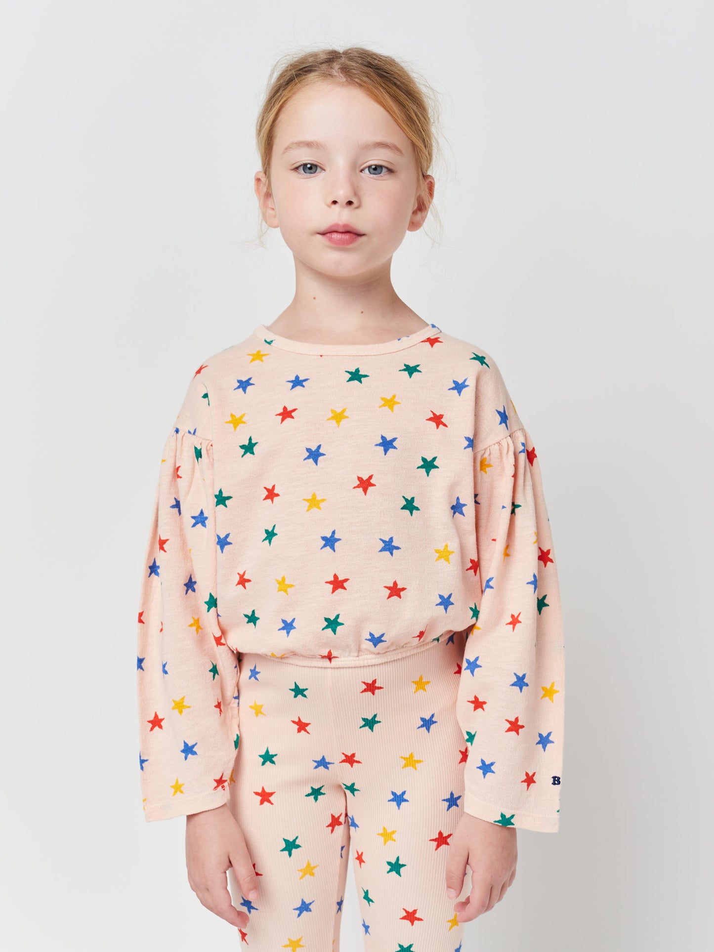 Multicolor Stars all over long sleeve T-shirt