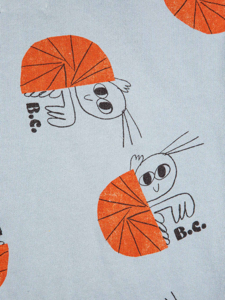 Hermit Crab all over zipped sweatshirt