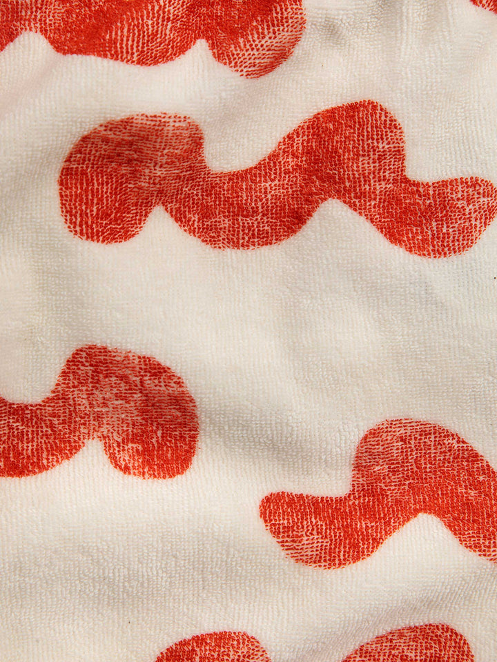 Waves all over terry shorts