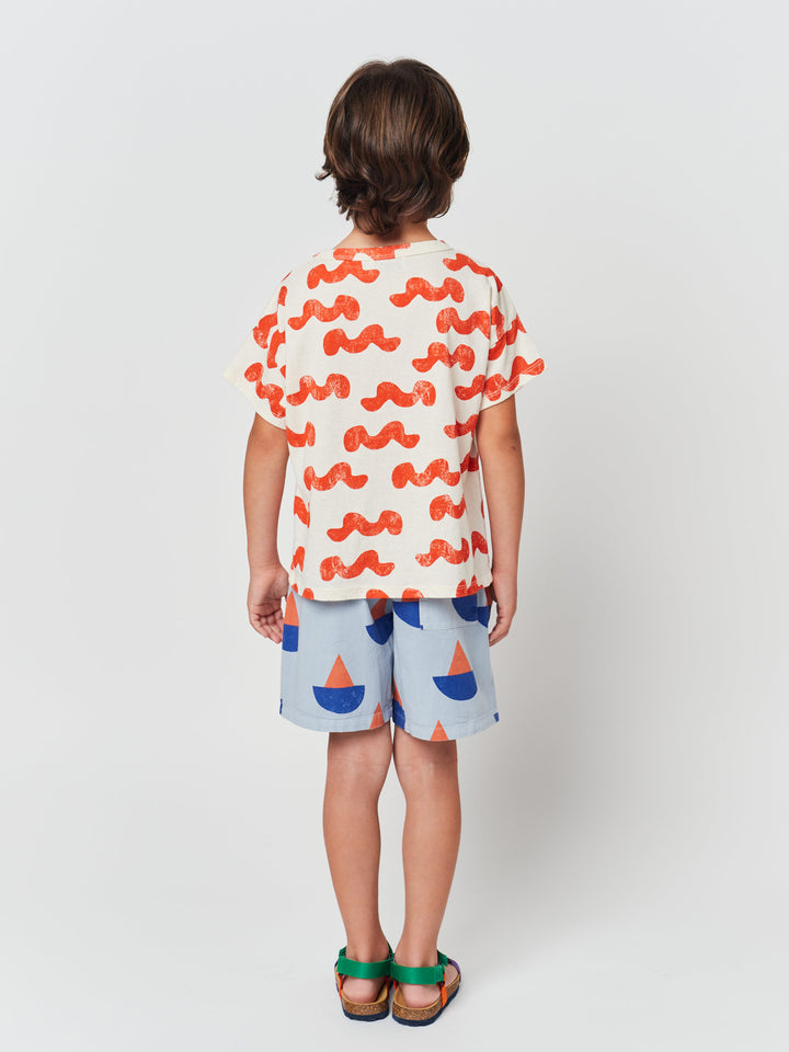 Sail Boat all over woven shorts