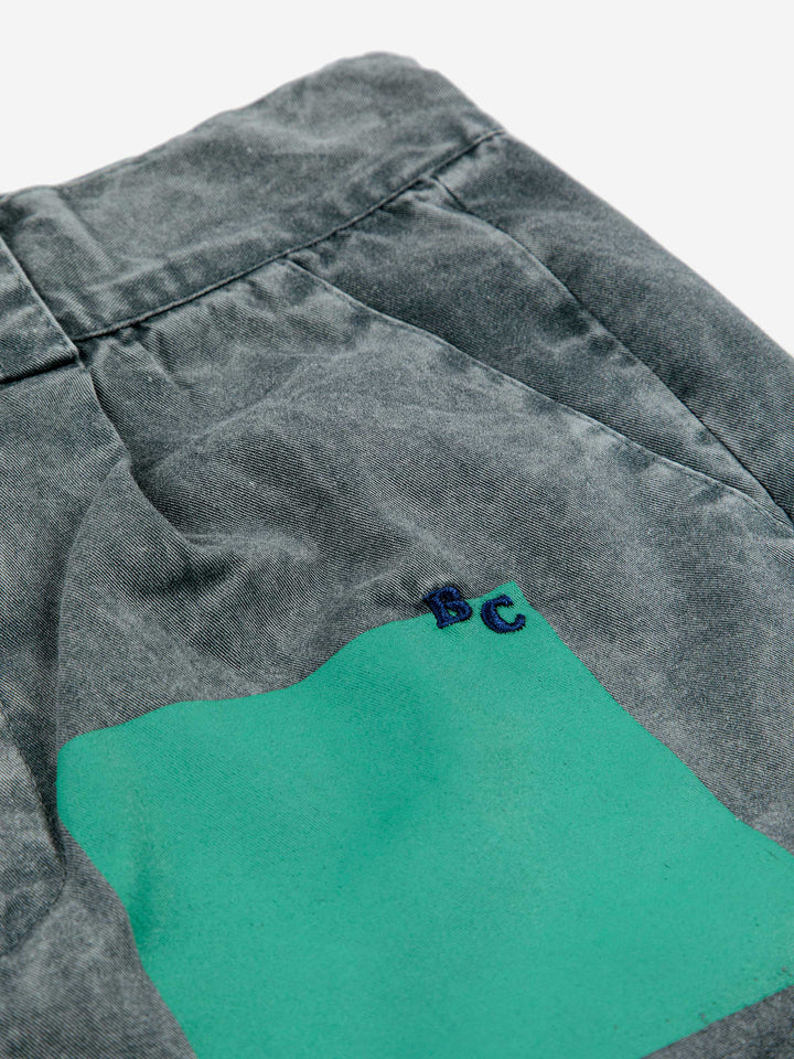 Geometric Color Block woven bermuda shorts