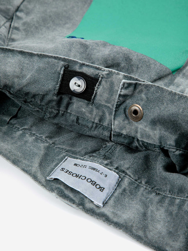 Geometric Color Block woven bermuda shorts