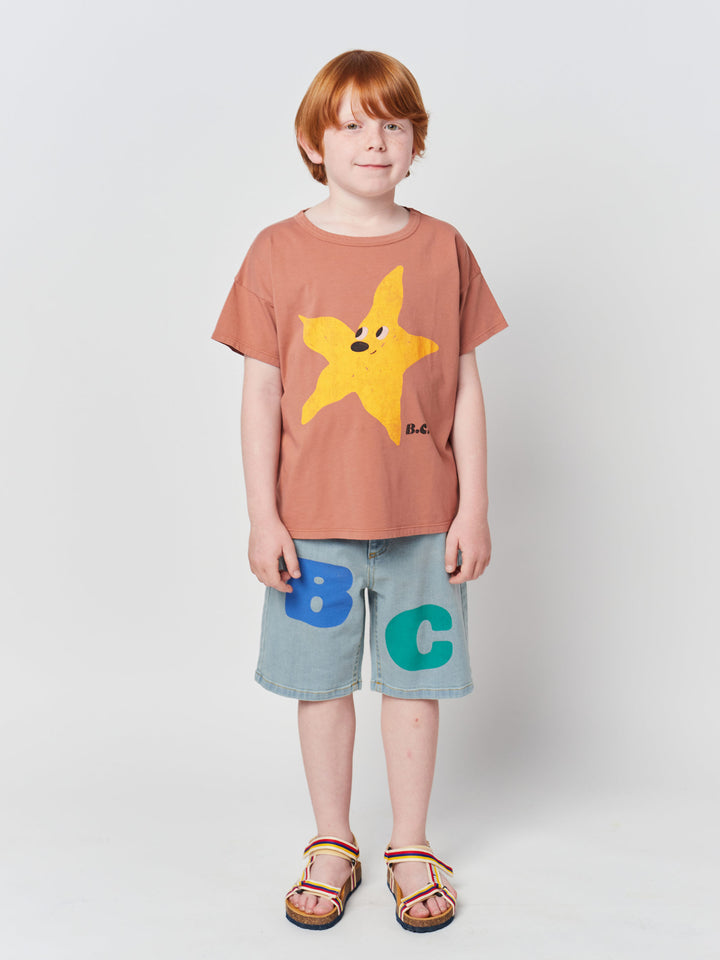 Bobo Choses color block denim bermuda shorts