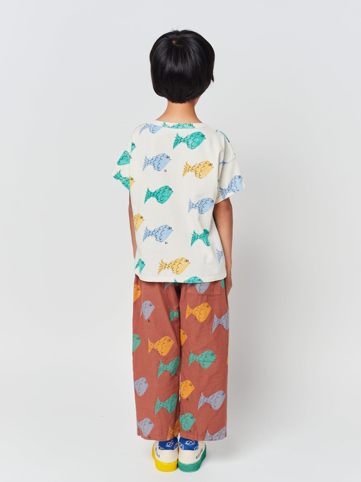 Multicolor Fish all over woven pants