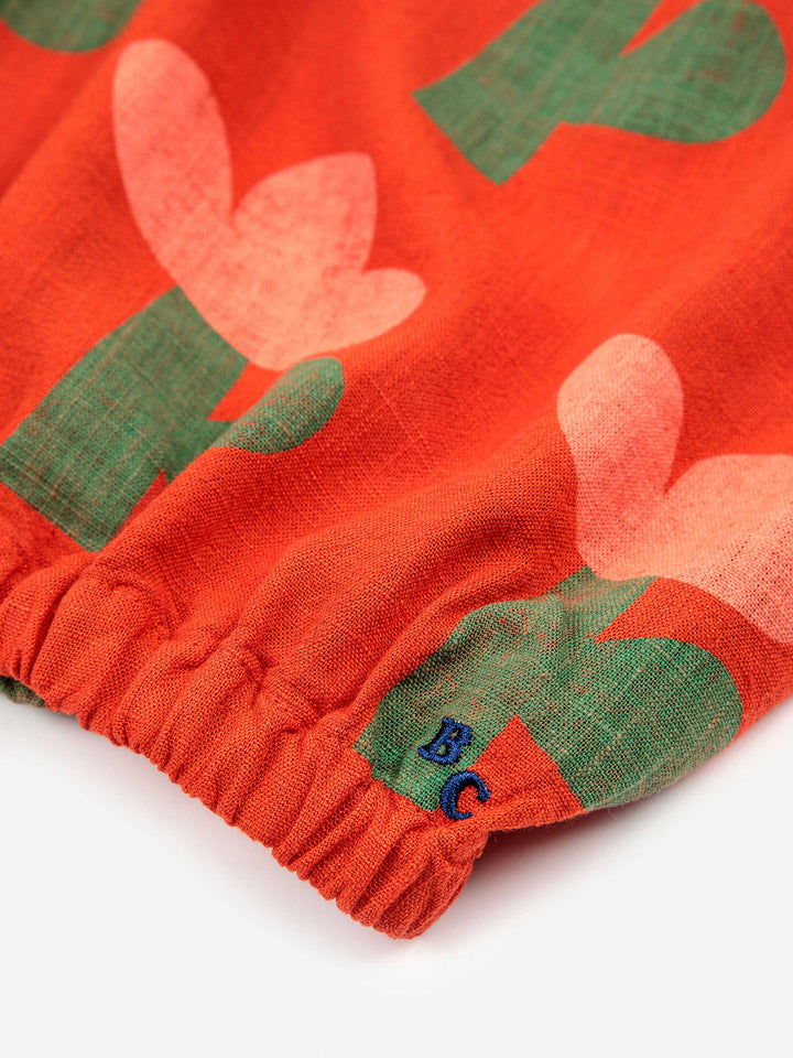 Sea Flower all over woven short sleeve top