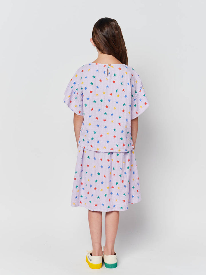 Multicolor Stars woven top