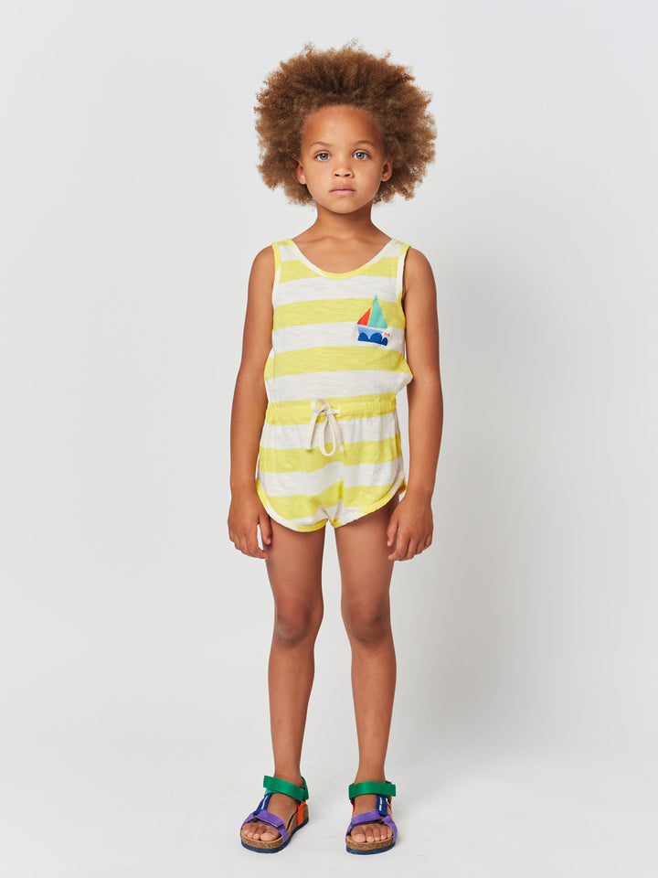 Yellow stripes playsuit