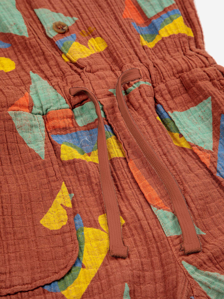 Multicolor Sail Boat all over woven overall