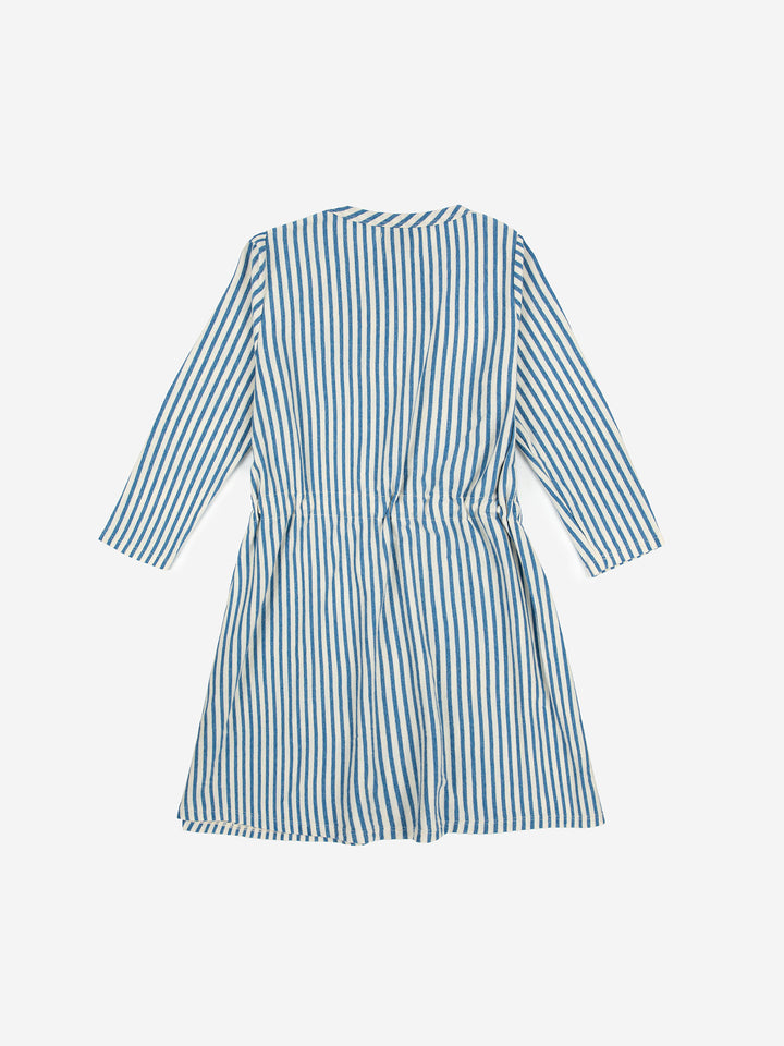 Blue Stripes long sleeve dress
