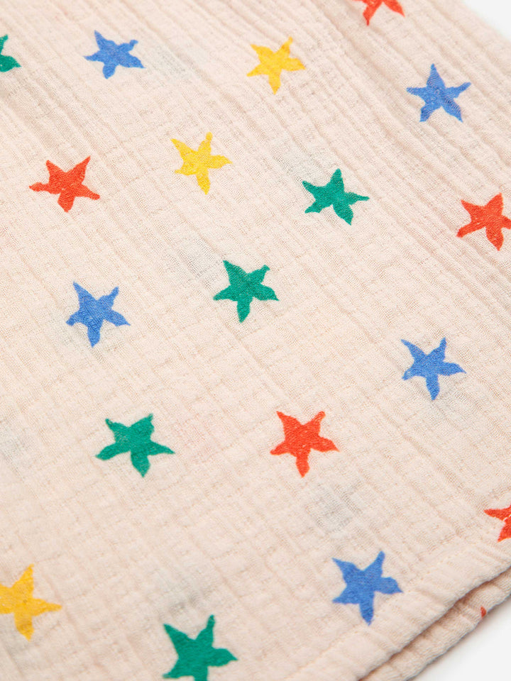 Multicolor stars all over woven dress