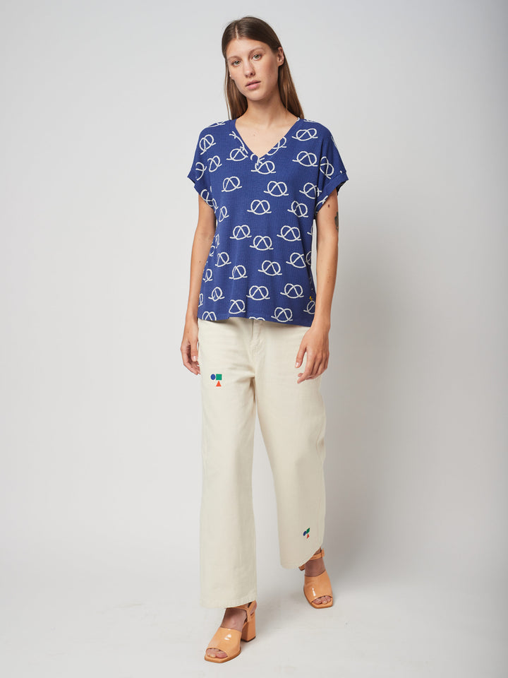 Samarreta nàutica amb coll en punta