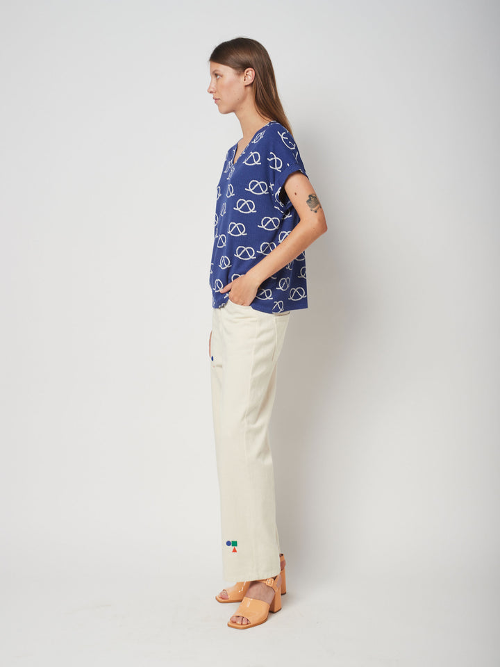 Samarreta nàutica amb coll en punta