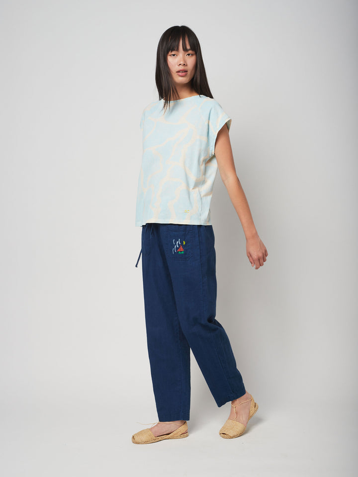 Camiseta holgada estampado nácar