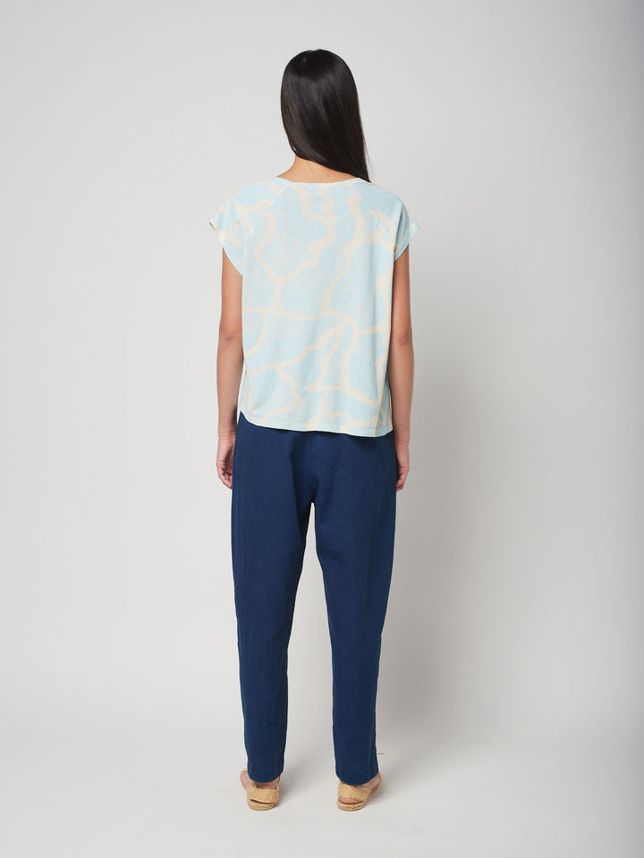 Camiseta holgada estampado nácar