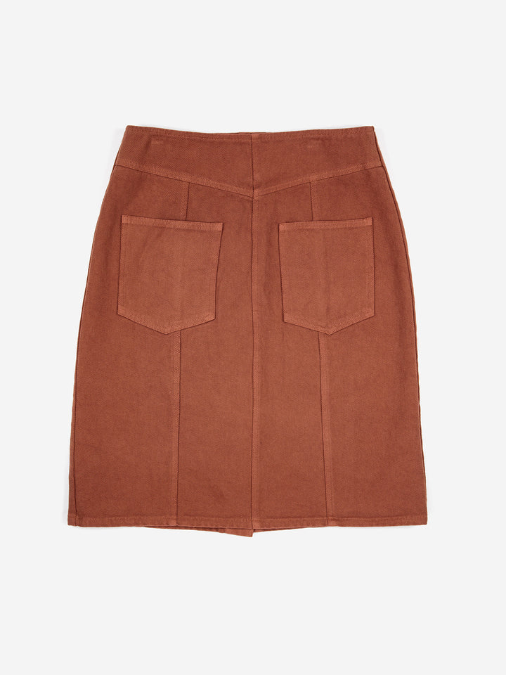 Buttoned High Waist Skirt