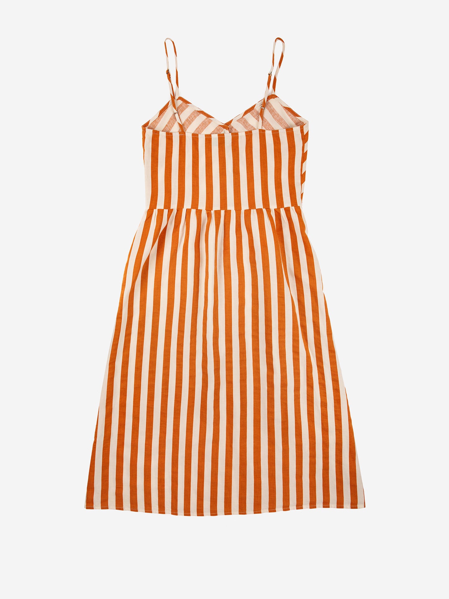 Stripes Buttoned Strap Dress