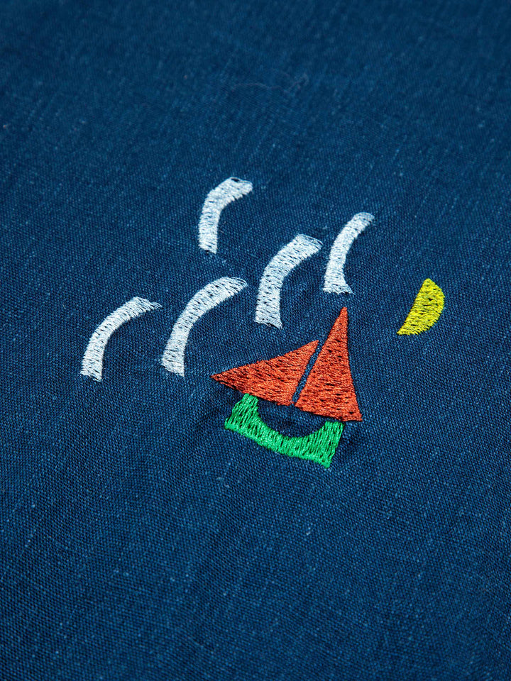 Vestit blau anyil estampat nàutic