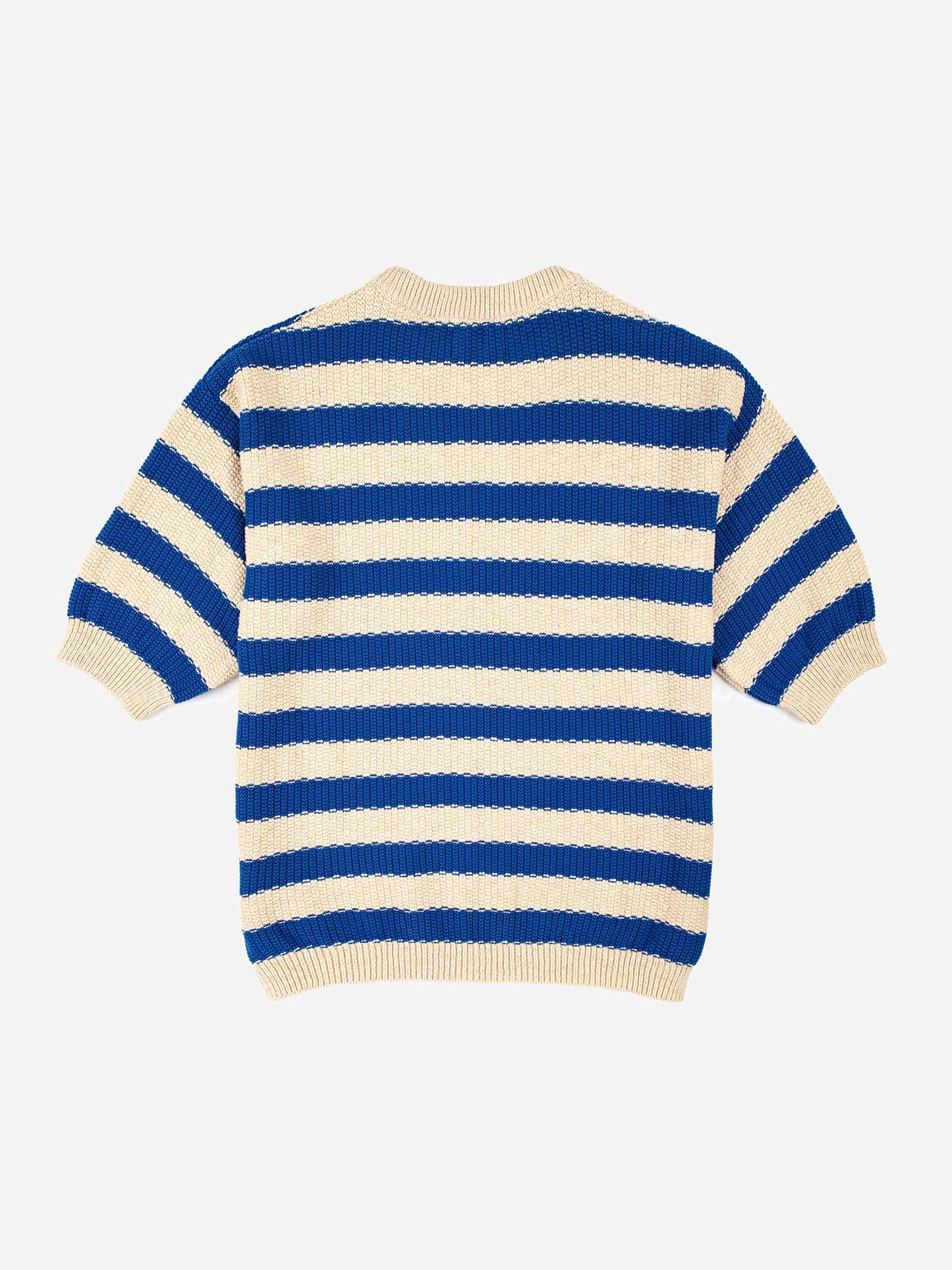 Stripes Short Sleeve Knitted Sweater