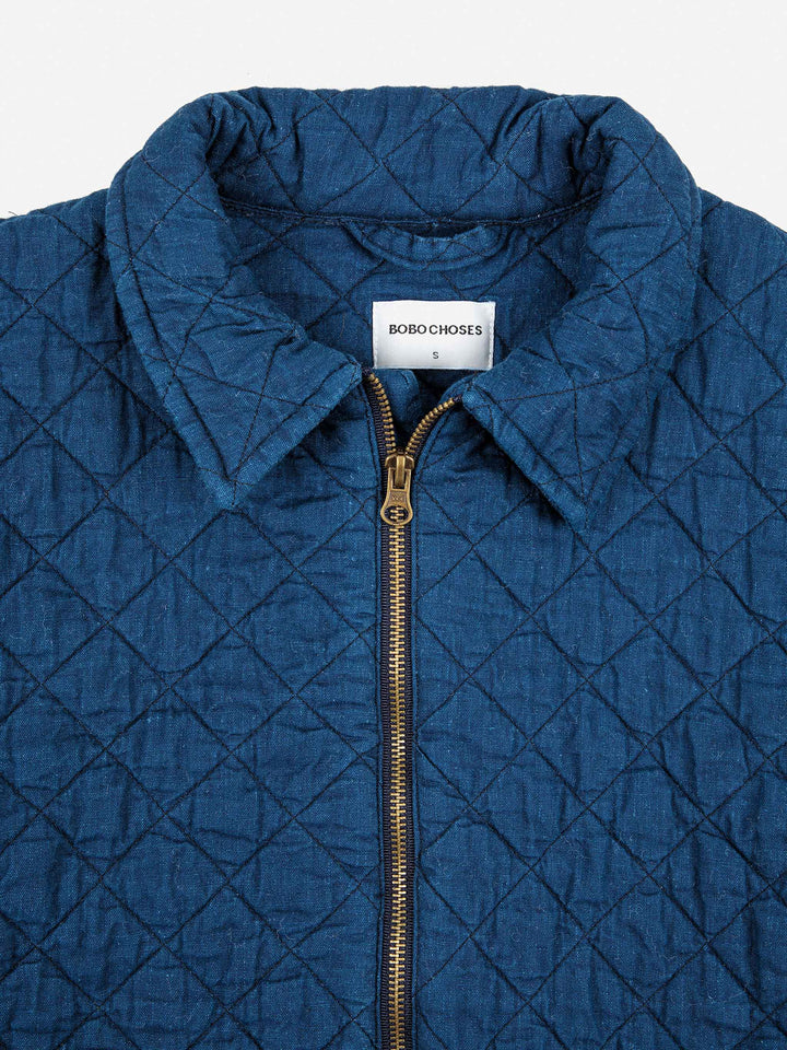 Indigo Blue Zip Bomber