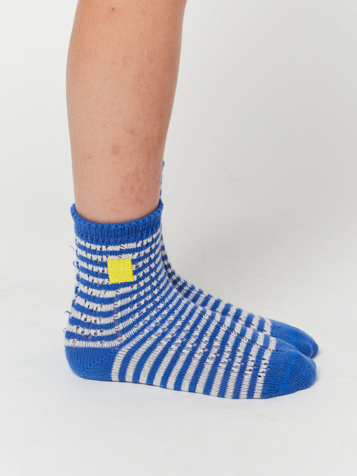 Blue Stripes short socks