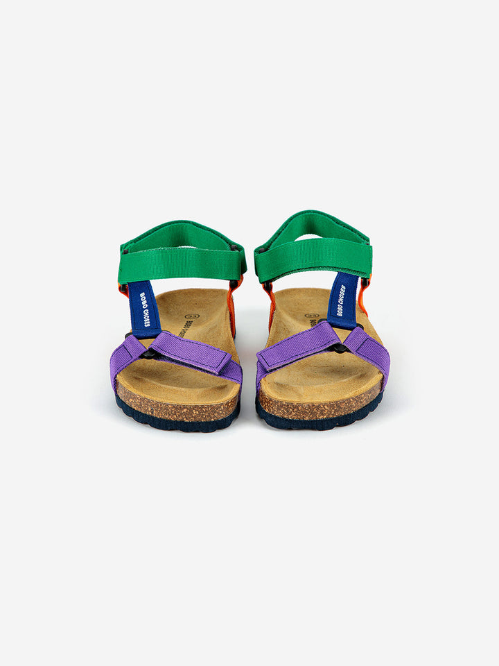 Color Block straps sandals