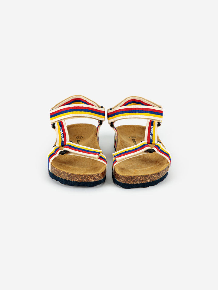 Color Stripes straps sandals