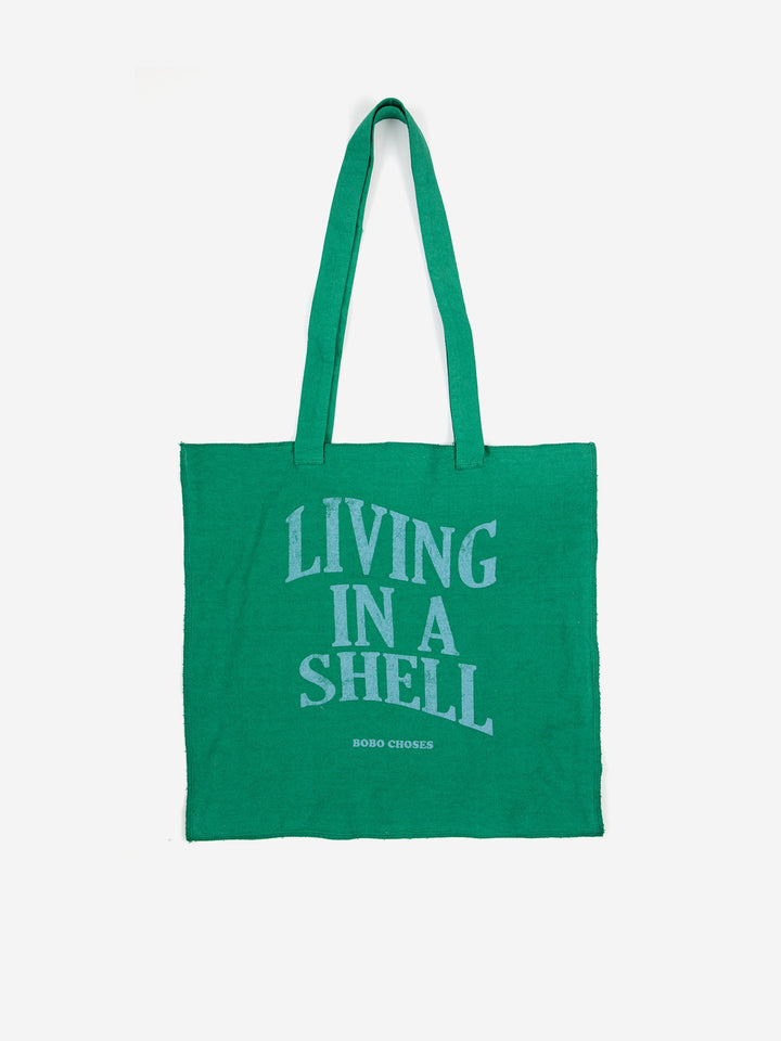 Bolsa algodón verde Living In A Shell
