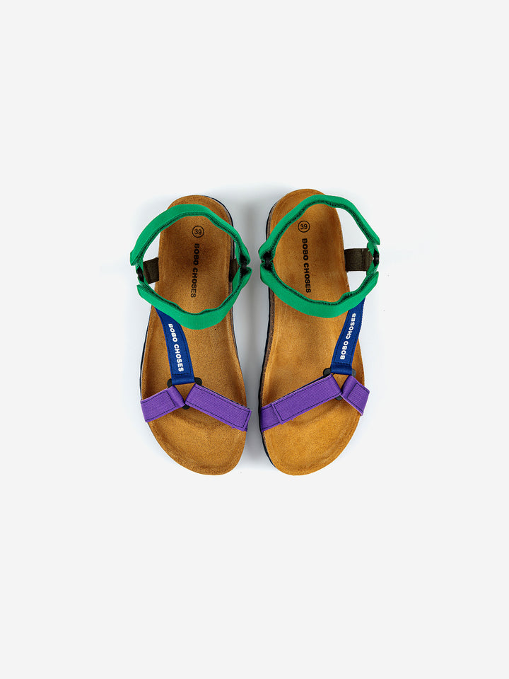 Color Block Strap Sandals